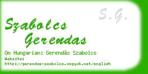 szabolcs gerendas business card