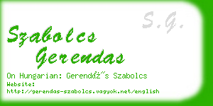 szabolcs gerendas business card